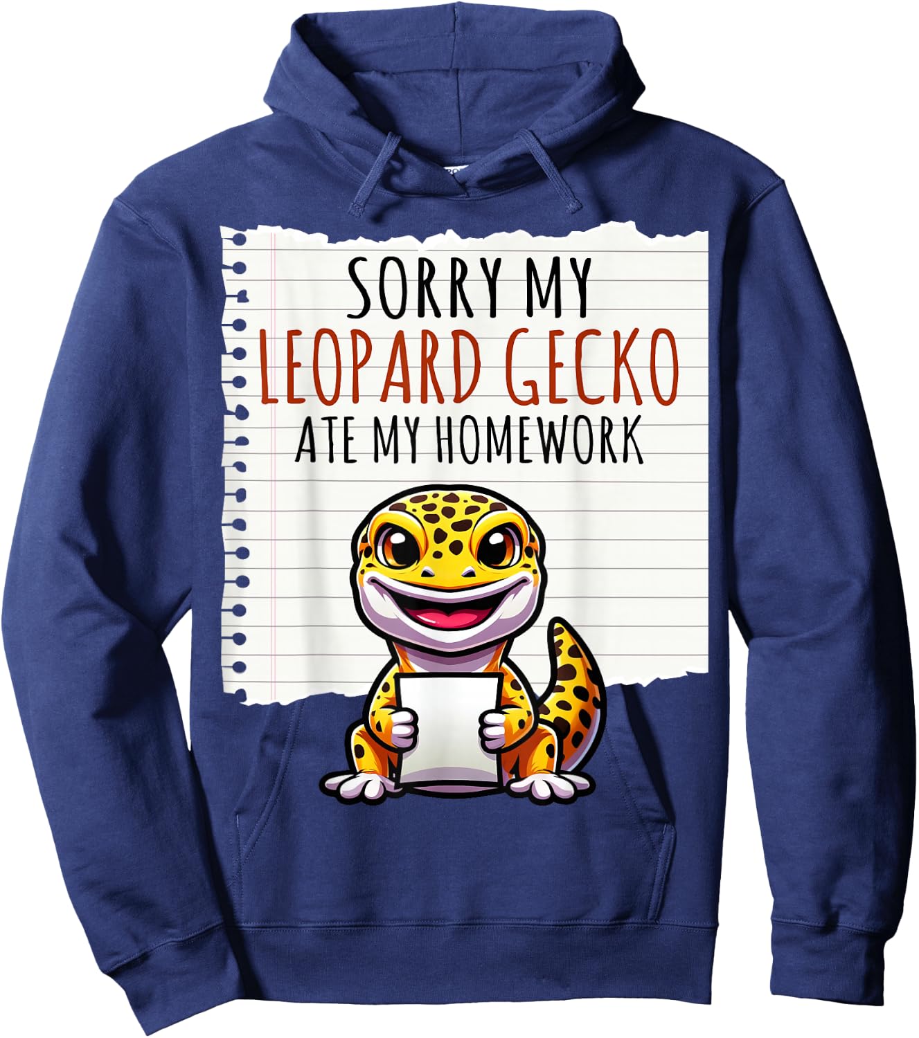 Sorry My Leopard Gecko Ate My Homework - Leopard Gecko Gifts Hoodie - Hoodie | Navy