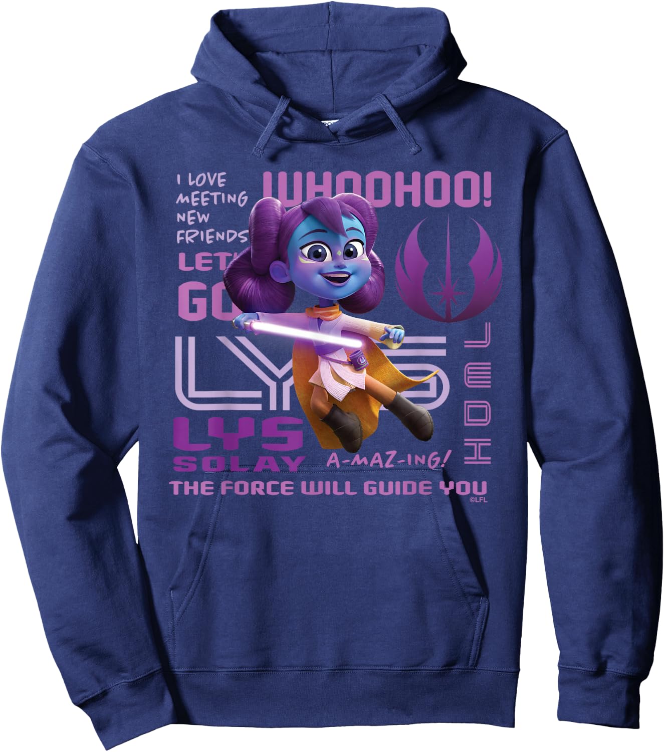 Star Wars Young Jedi Adventures Lys Solay Amazing Jedi Hoodie - Hoodie | Navy