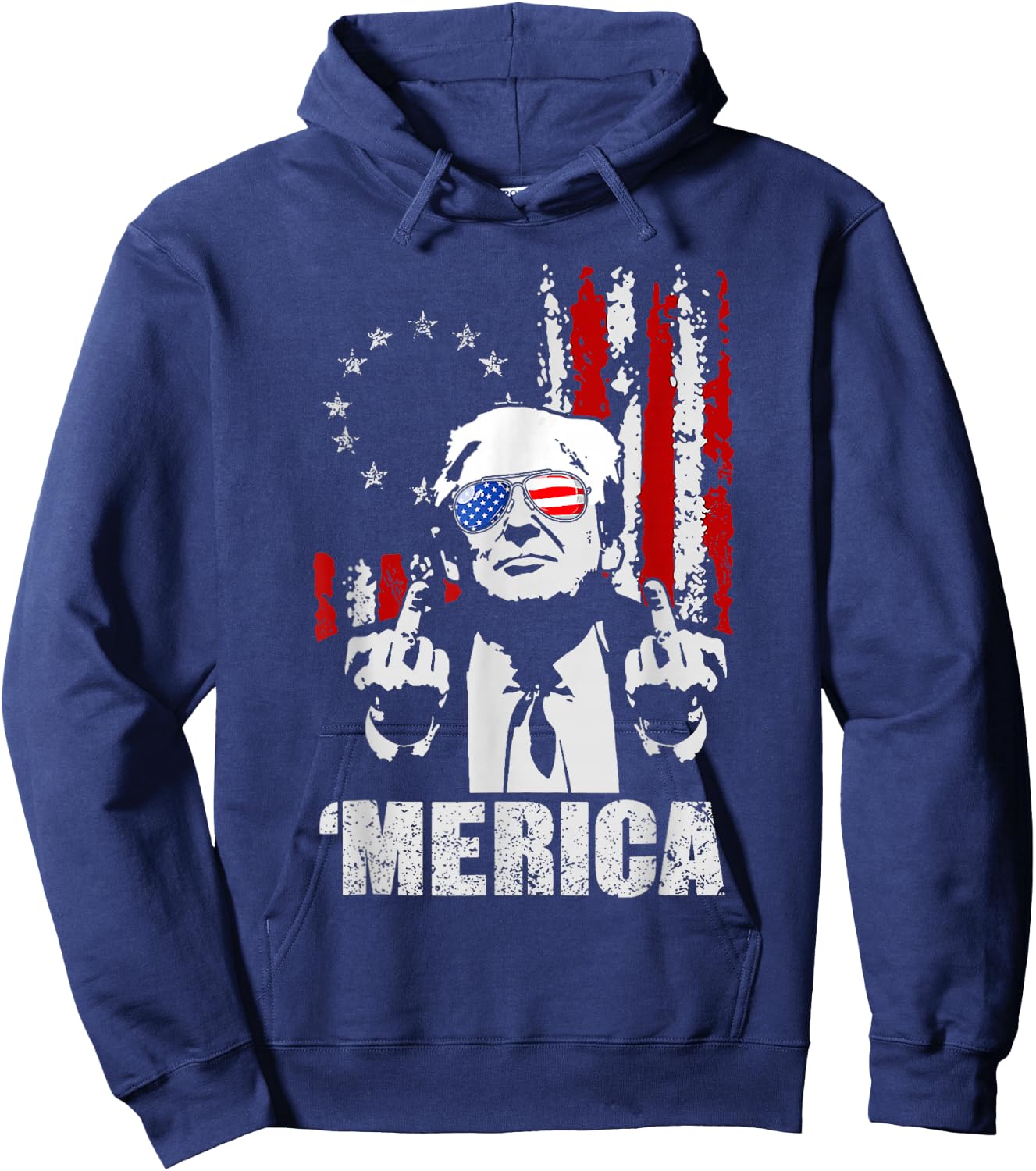 Funny Trump Arrest This Donald Trump Middle Finger President Hoodie - Hoodie | Navy
