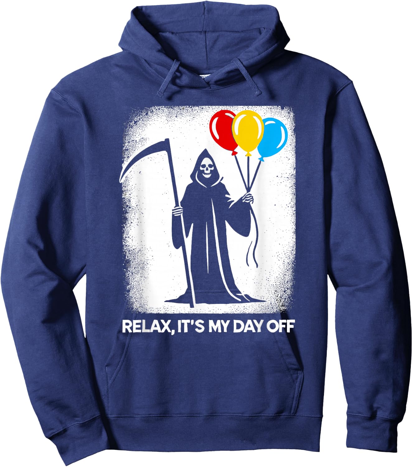 Grim Reaper Day Off Funny Halloween Funny Grim Reaper Hoodie - Hoodie | Navy