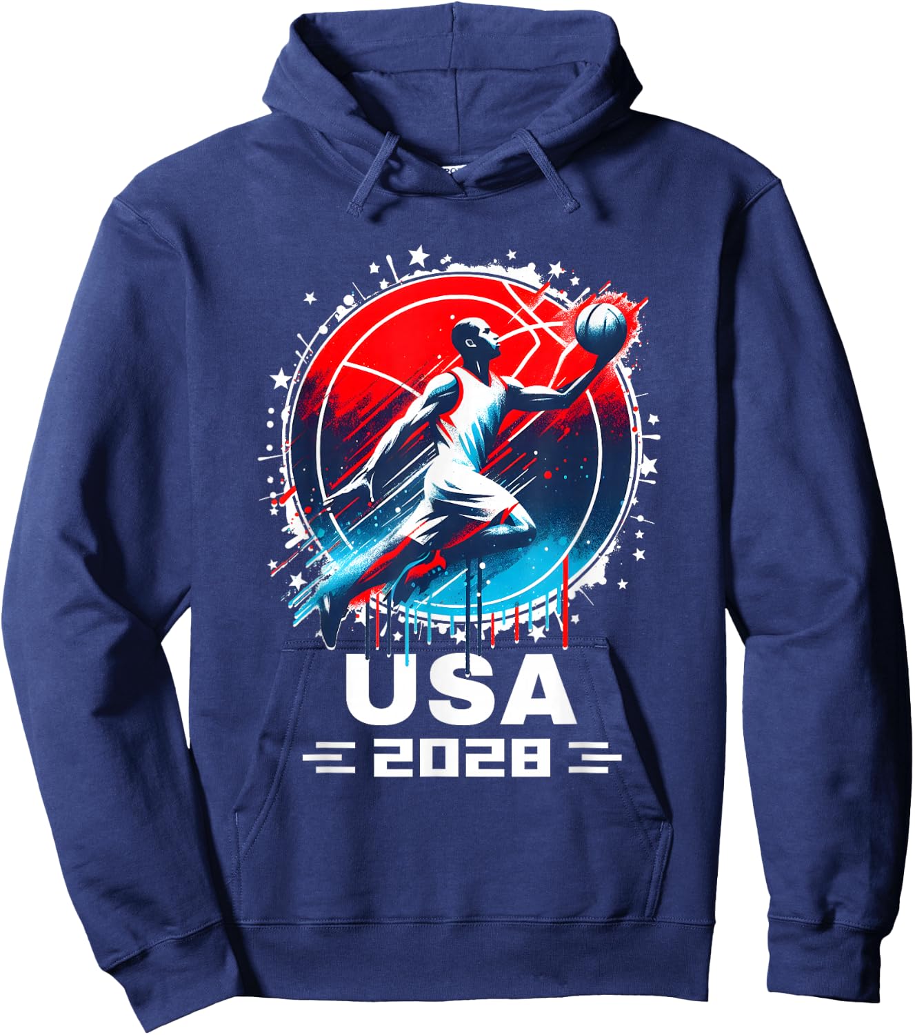 USA Team 2028 Basketball Shirt 2028 Basketball Apparel 2028 Hoodie - Hoodie | Navy