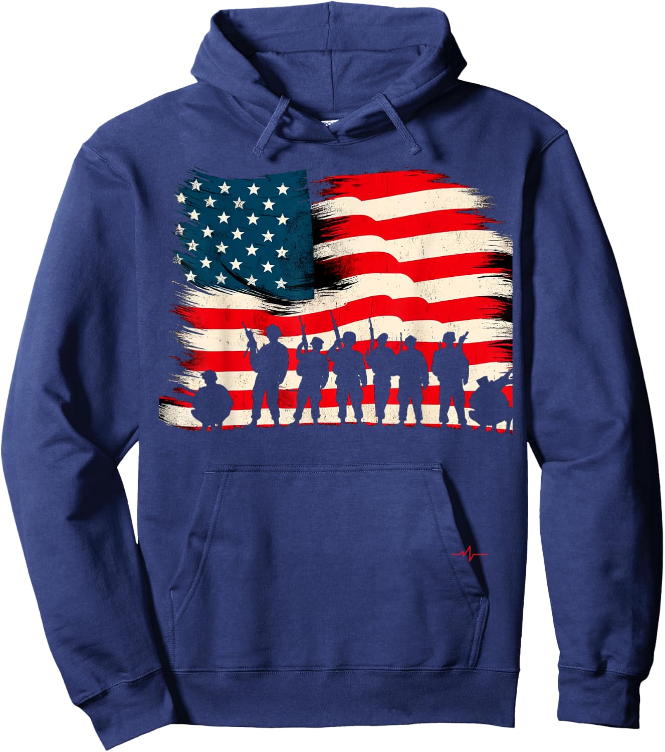 Memorial Day We Will Never Forget Remember The Fallen Flag Hoodie - Hoodie | Navy