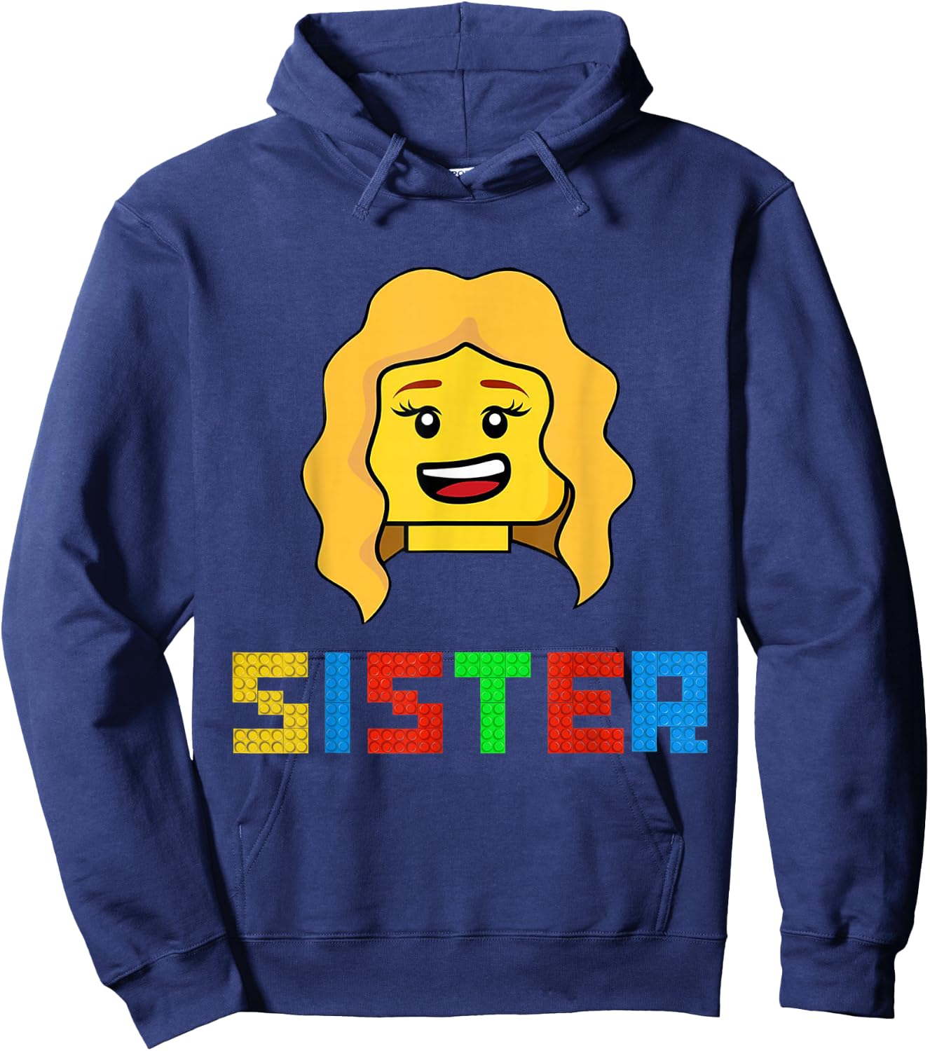 Unique Family Sister Master Builder Building Bricks Blocks Hoodie - Hoodie | Navy