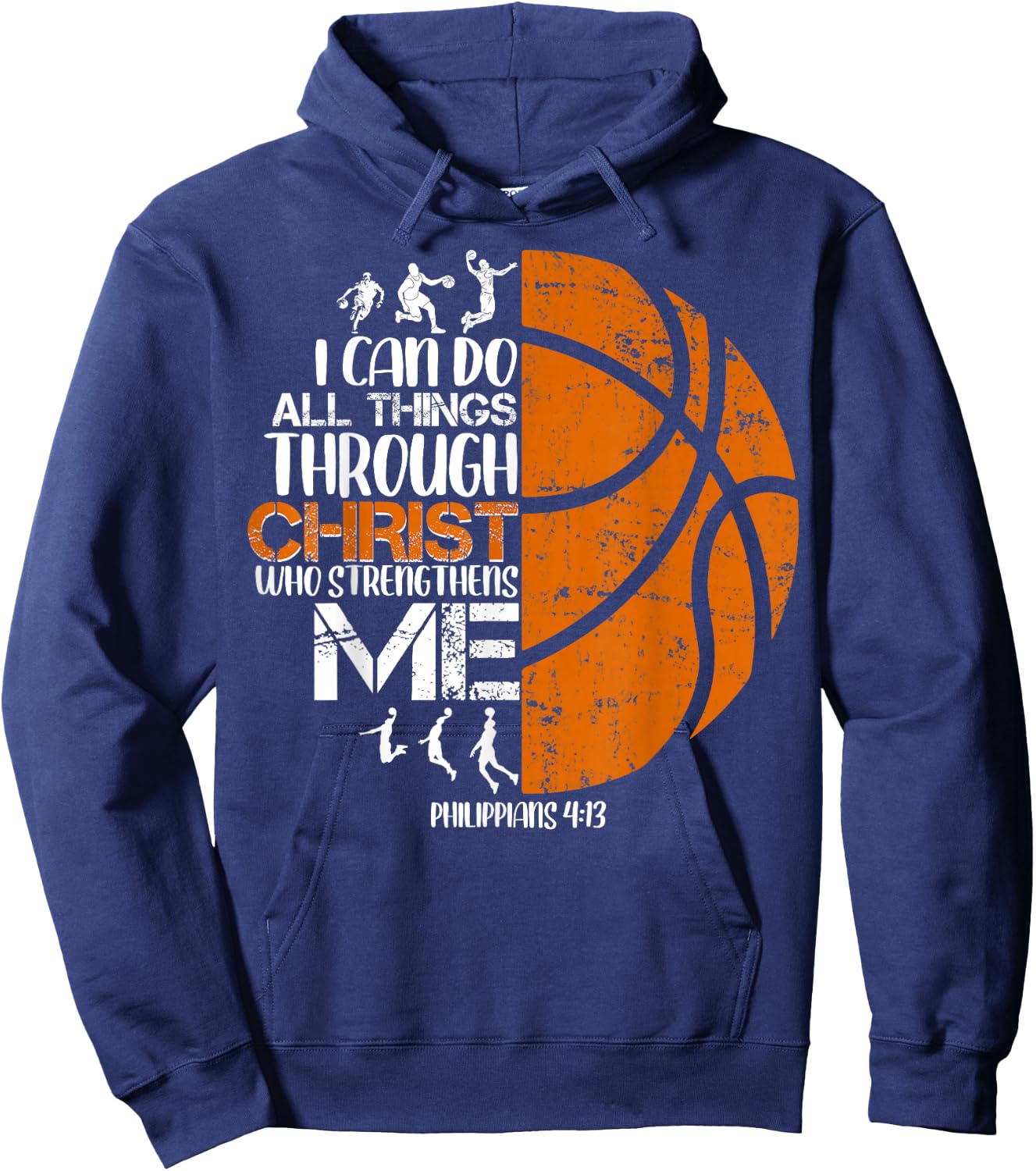 Basketball Jesus Christian Religious Gifts Boys Kid Hoodie - Hoodie | Navy