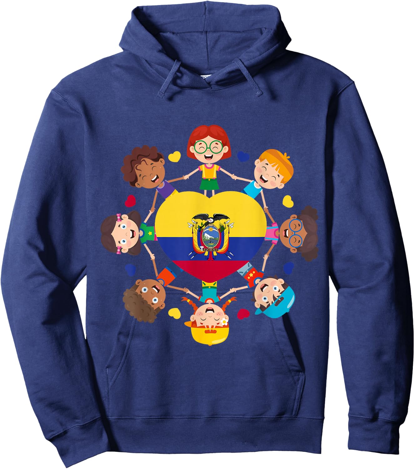 Ecuador Hispanic Heritage Toddler Ecuadorian Boys Girls Kids Hoodie - Hoodie | Navy
