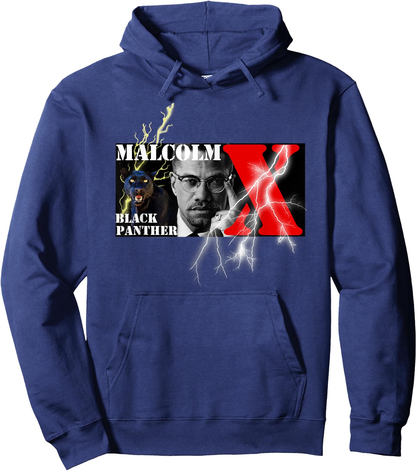 Brooklyn Bridge Hip Hop Store Malcolm X 002 -Kids Black Hoodie - Hoodie | Navy