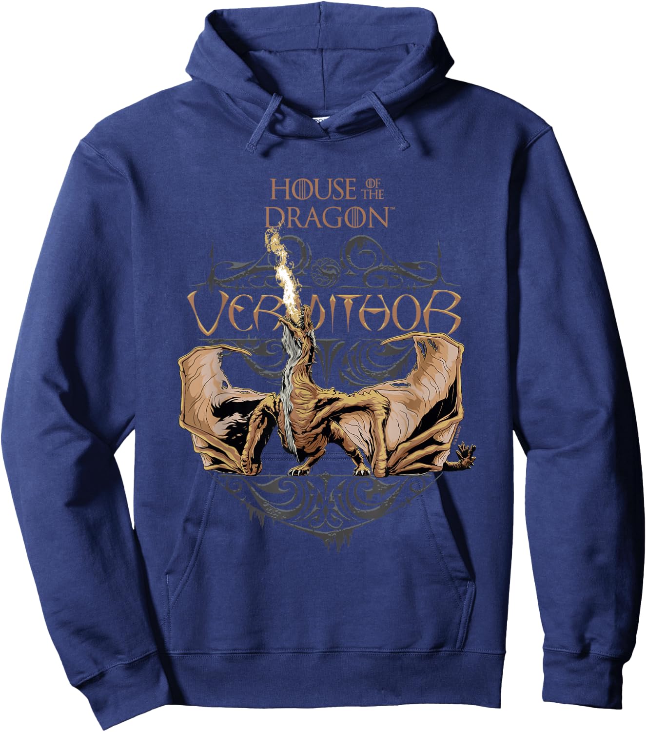 House of the Dragon Iconic Majestic Vermithor Chest Poster Hoodie - Hoodie | Navy
