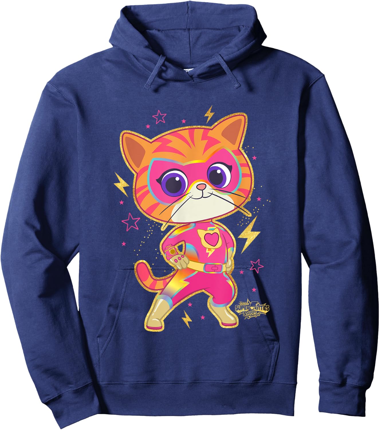 Disney SuperKitties: Su-Purr Charged Ginny Heroic Poster Hoodie - Hoodie | Navy