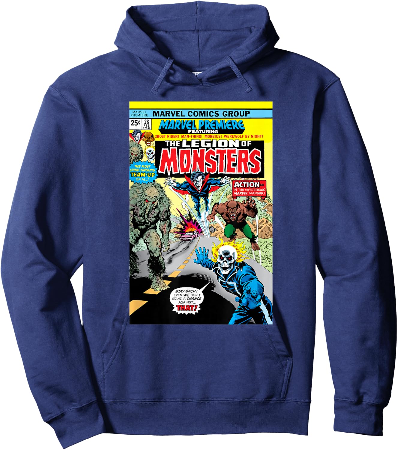Marvel Legion of Monsters #28 Vintage Comic Cover Halloween Hoodie - Hoodie | Navy