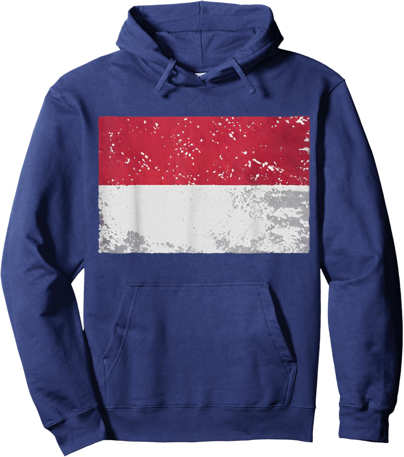 Vintage Flag Of Indonesia Distressed Proud Indonesian Pride Hoodie - Hoodie | Navy