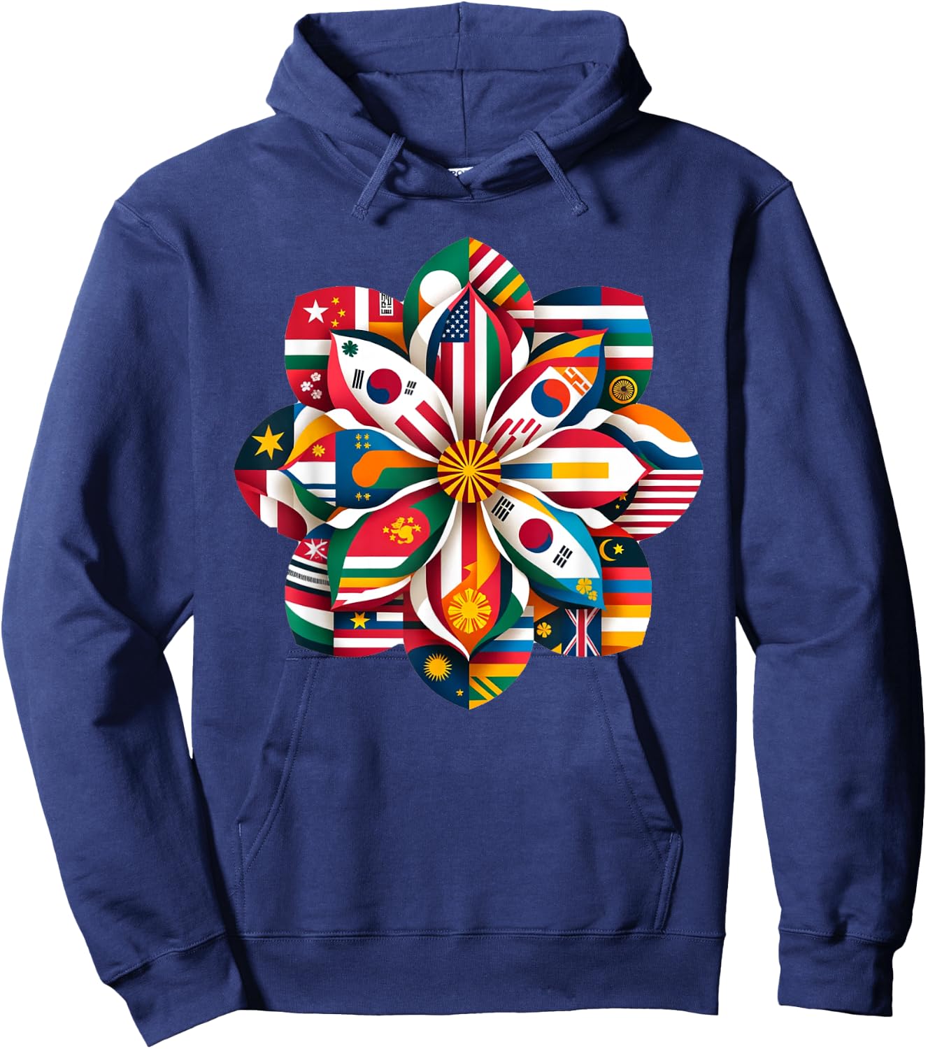 Asian American and Pacific Islander Heritage Lotus Flower Hoodie - Hoodie | Navy