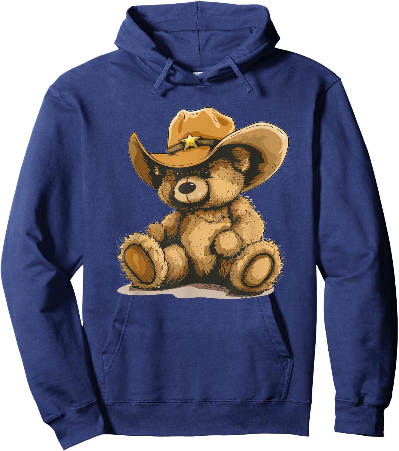 Happy Teddy Bear with Cowboy Hat Costume Hoodie - Hoodie | Navy