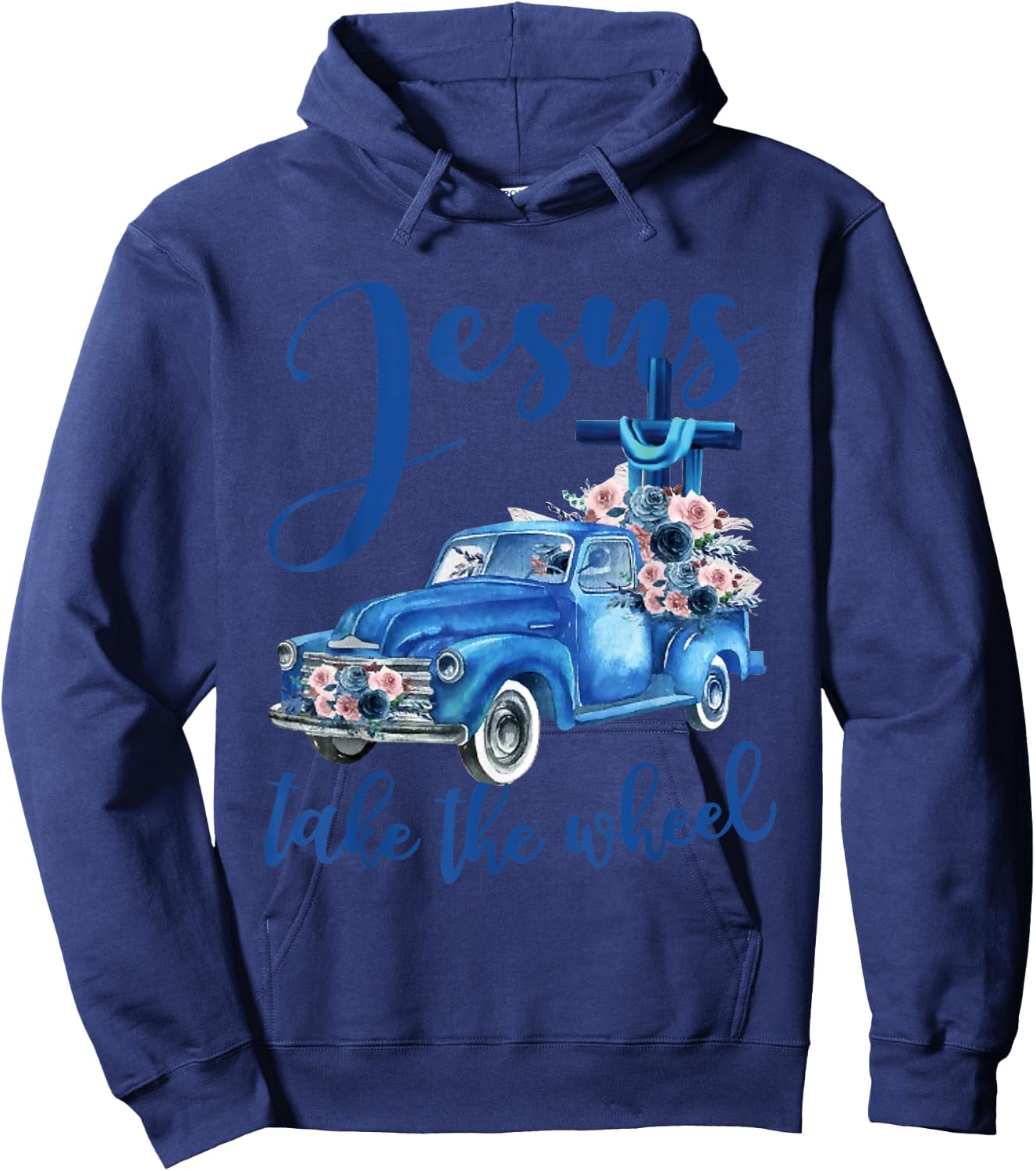 Jesus take the wheel Trucker Christian Religious Hoodie - Hoodie | Navy