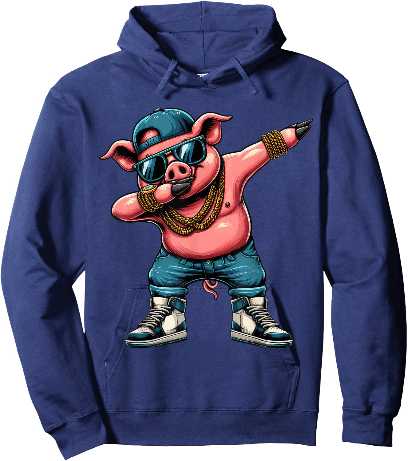 Dabbing Pig Funny Pig Dab Dance Boys Girls Kids Hoodie - Hoodie | Navy