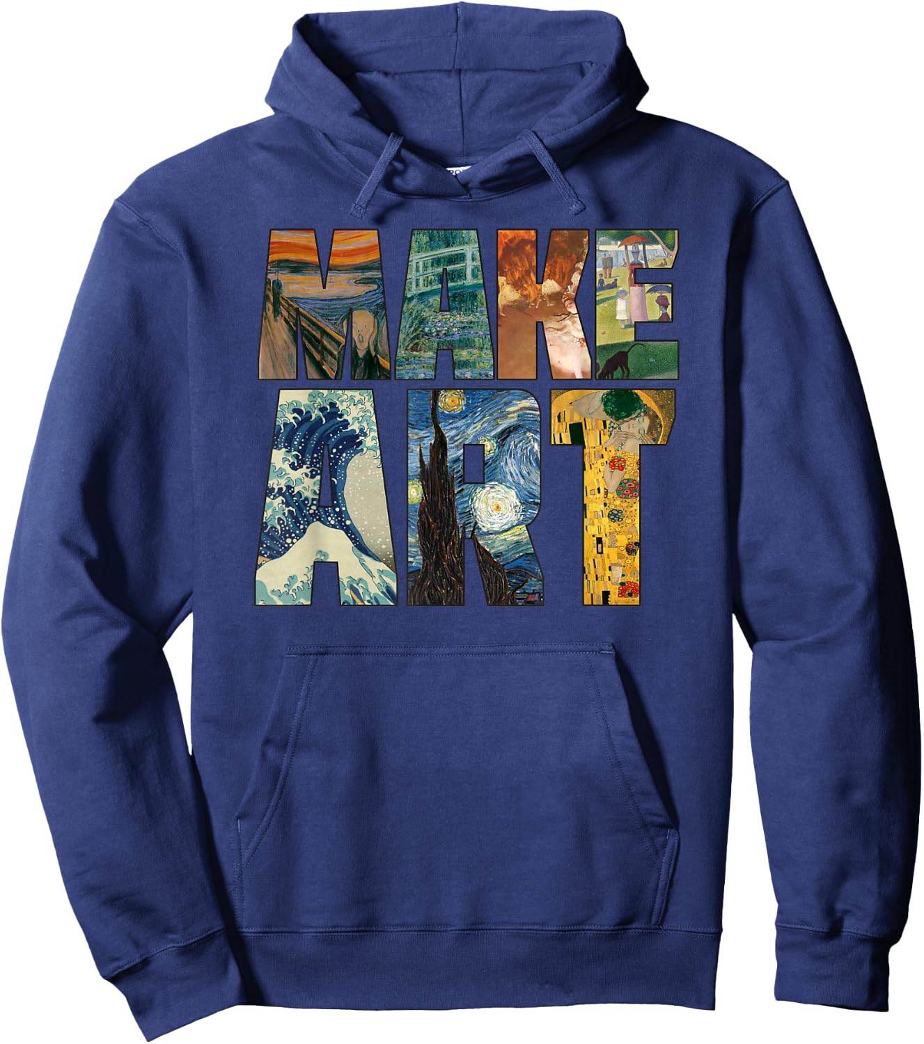 Make Art | Funny Artist Artistic Humor Painting Cool Hoodie - Hoodie | Navy