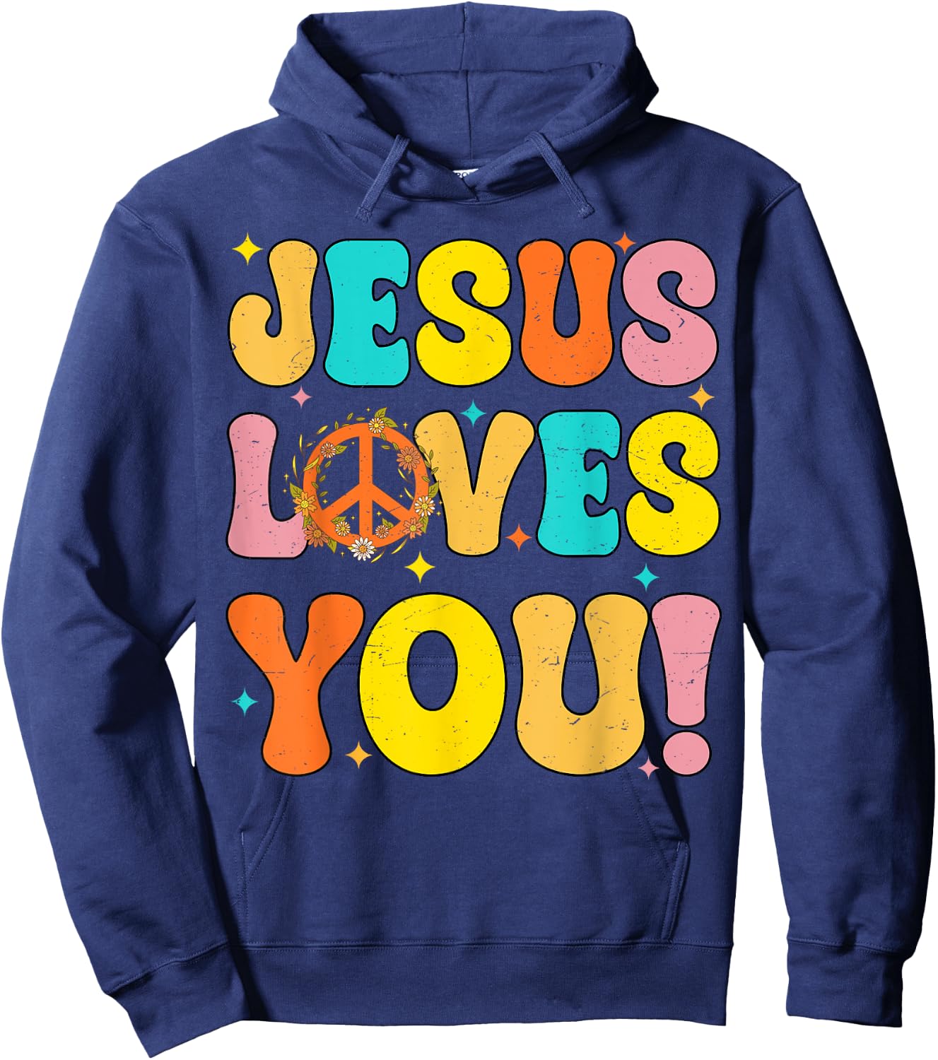 Jesus Loves You Christian Toddler Girls Boys Kids Hoodie - Hoodie | Navy