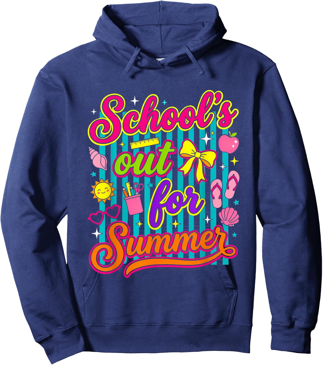 Schools Out for Summer Happy Last Day of School Teacher Boys Hoodie - Hoodie | Navy