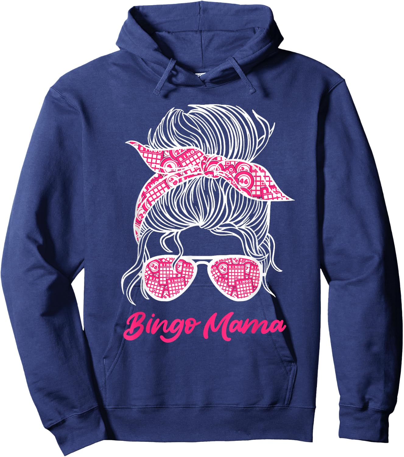 BINGO MOM Bingo Player Mom Bingo Birthday Bingo Hoodie - Hoodie | Navy