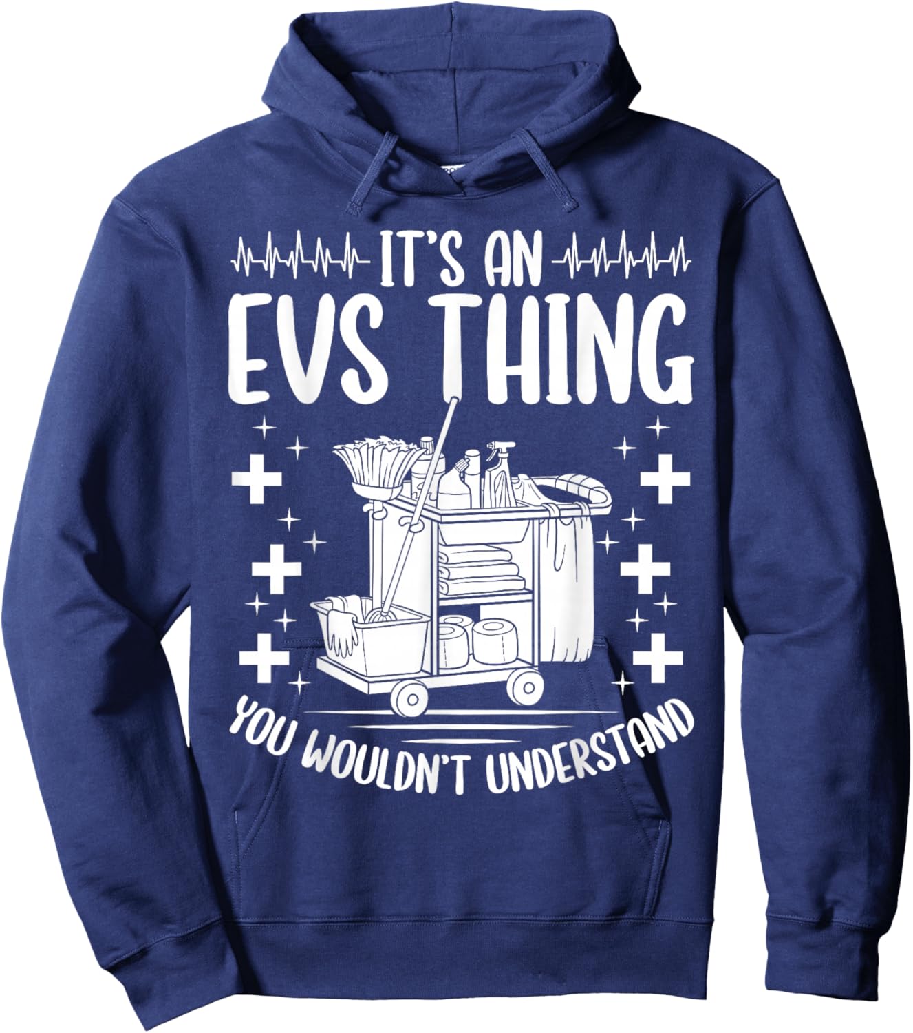 EVS Operator EVS Technician Badge Buddy EVS Tech Essentials Hoodie - Hoodie | Navy