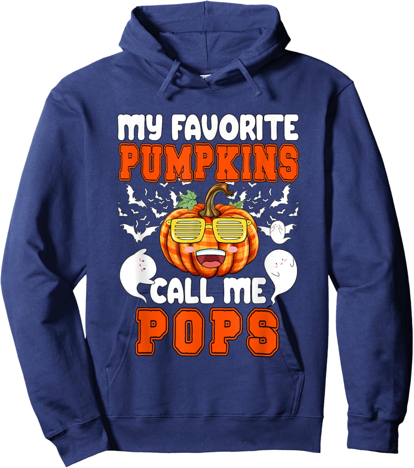 My Favorite Pumpkin Call Me Pops Halloween Family Lover Hoodie - Hoodie | Navy