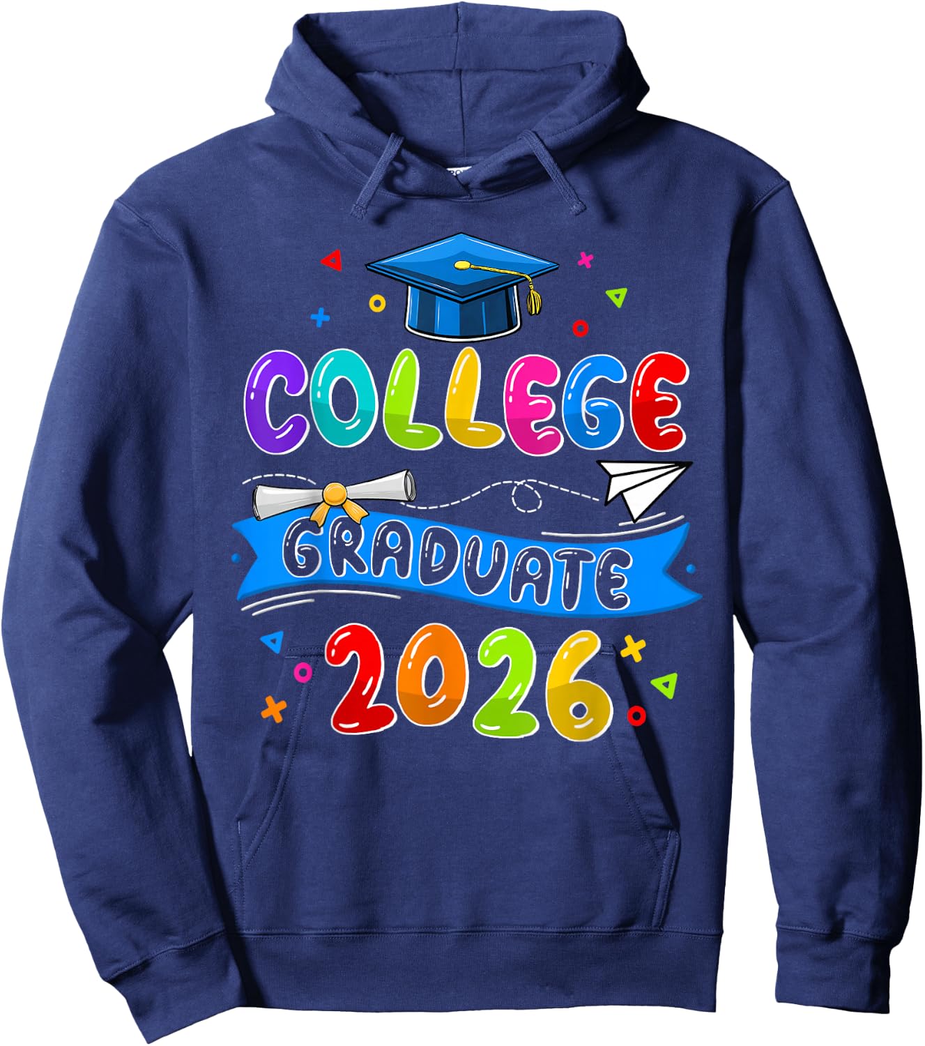 College Graduate College Grad Class Of 2026 Graduation 2026 Hoodie - Hoodie | Navy