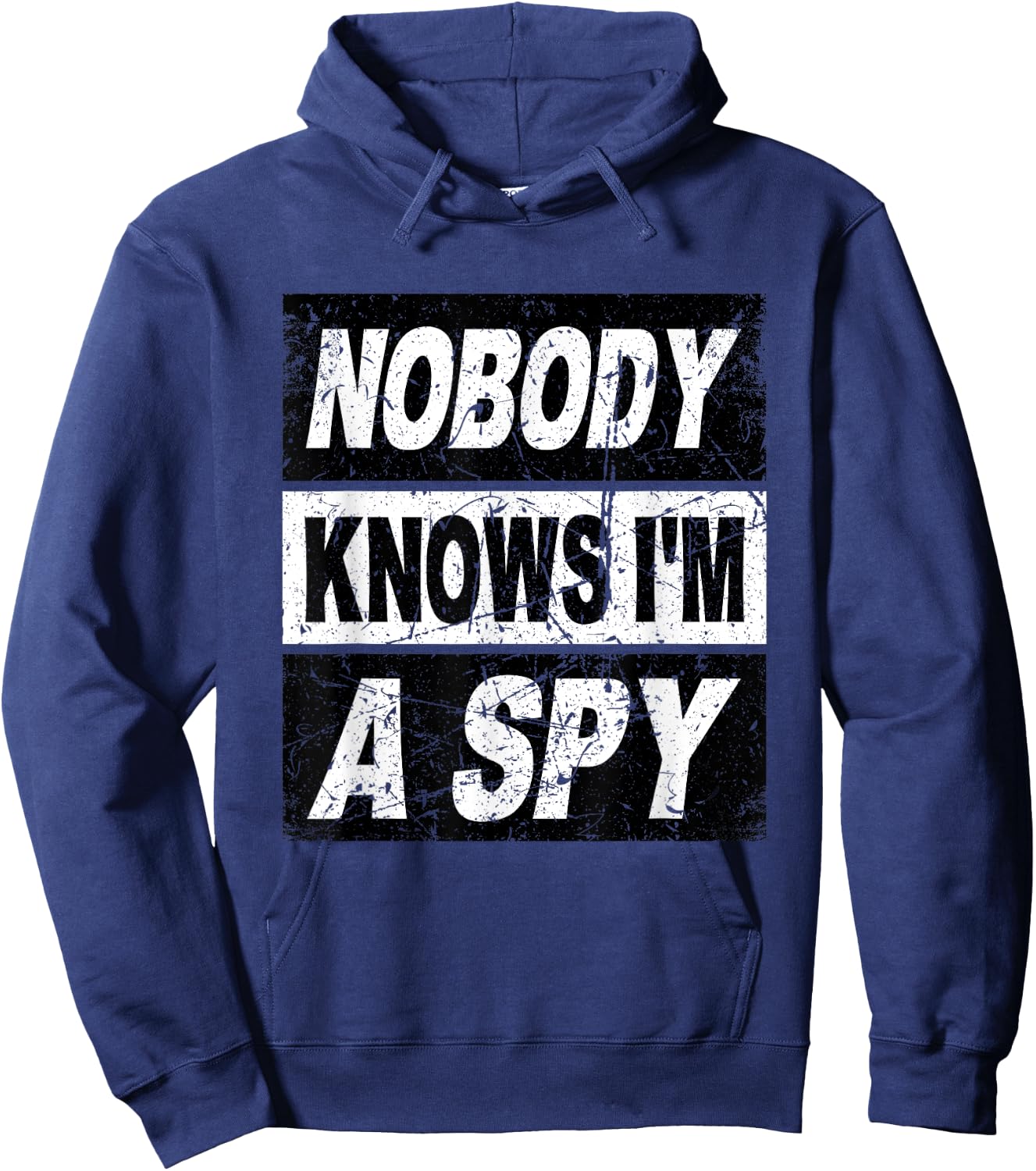 Retro Nobody Knows Im A Spy Secret Agent Shirt Inspector Hoodie - Hoodie | Navy