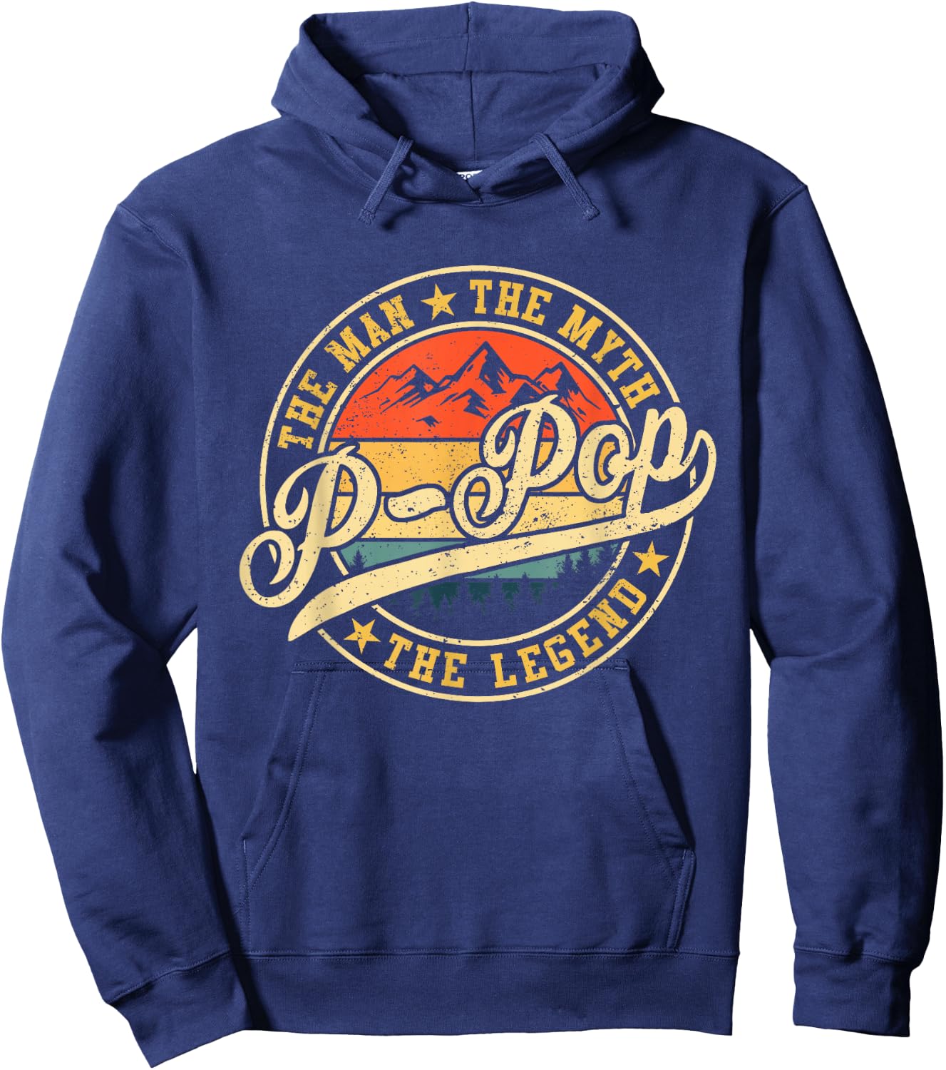 P-pop The Man The Myth The Legend Funny Father's Day Hoodie - Hoodie | Navy