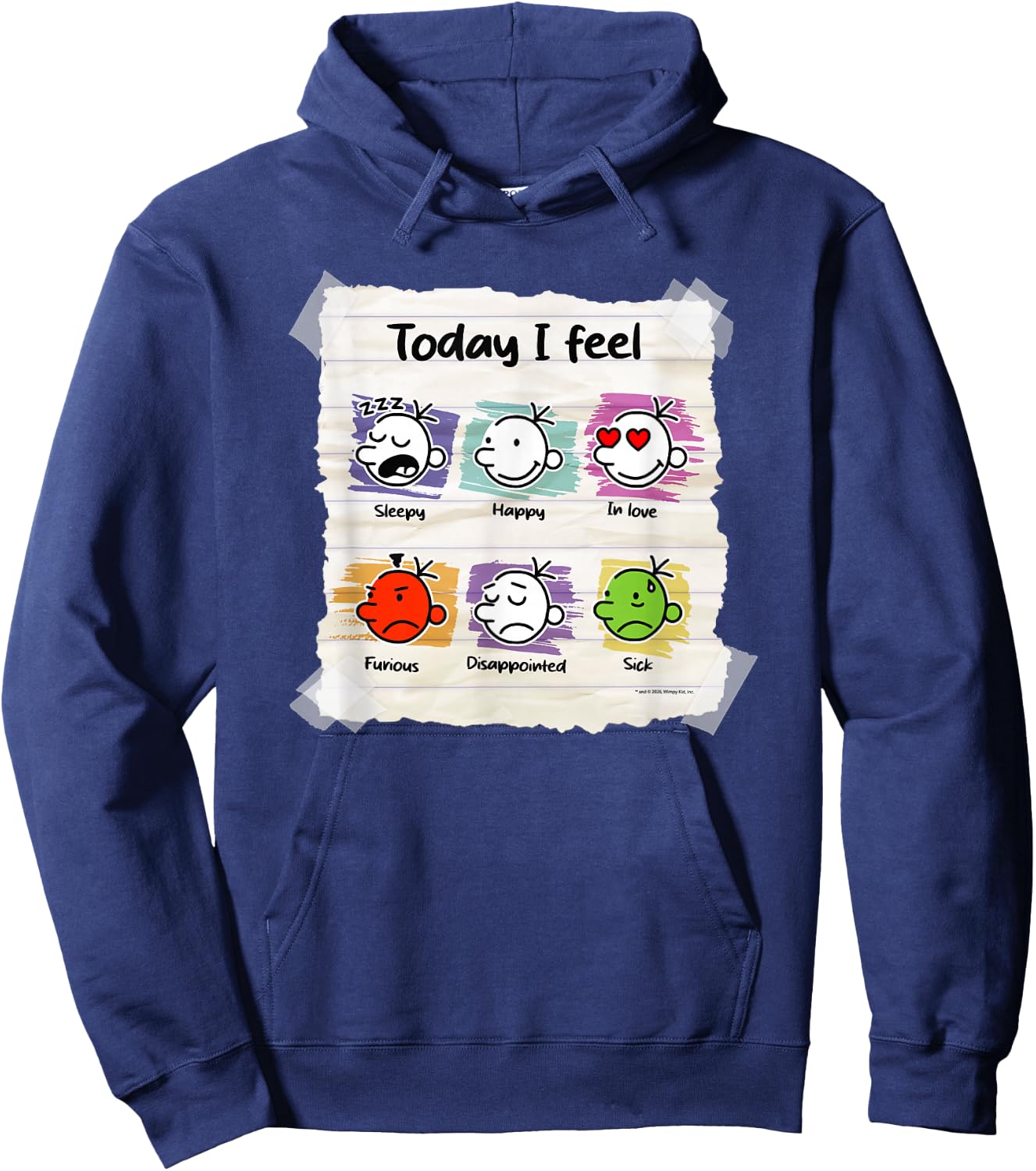 Diary of a Wimpy Kid Today I Feel Mood Chart Hoodie - Hoodie | Navy