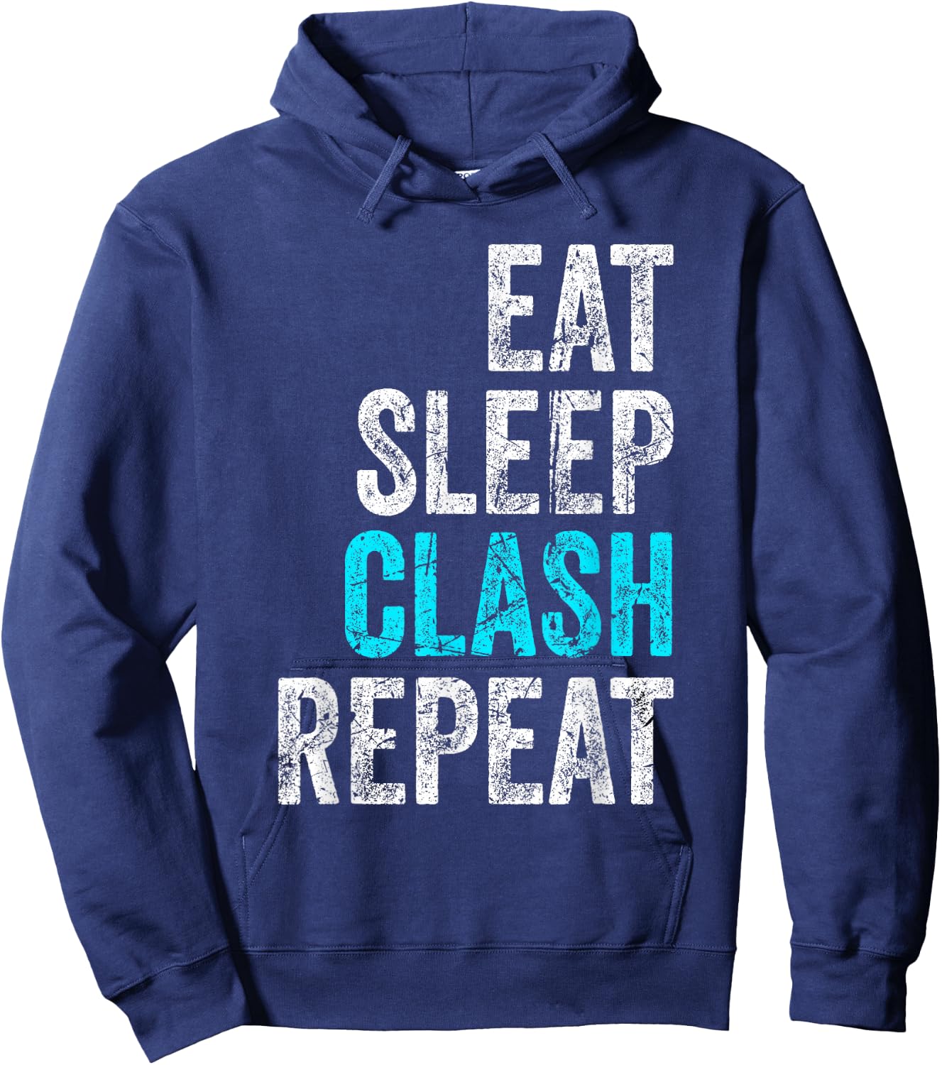 Gaming Clan Apparel Eat Sleep Clash Repeat Clans Vintage Hoodie - Hoodie | Navy