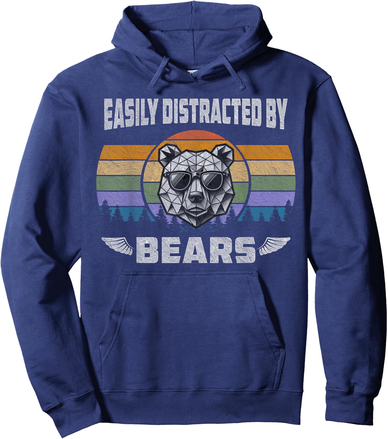 Gay Bear Pride Easily Distracted By Bears Women Hoodie - Hoodie | Navy