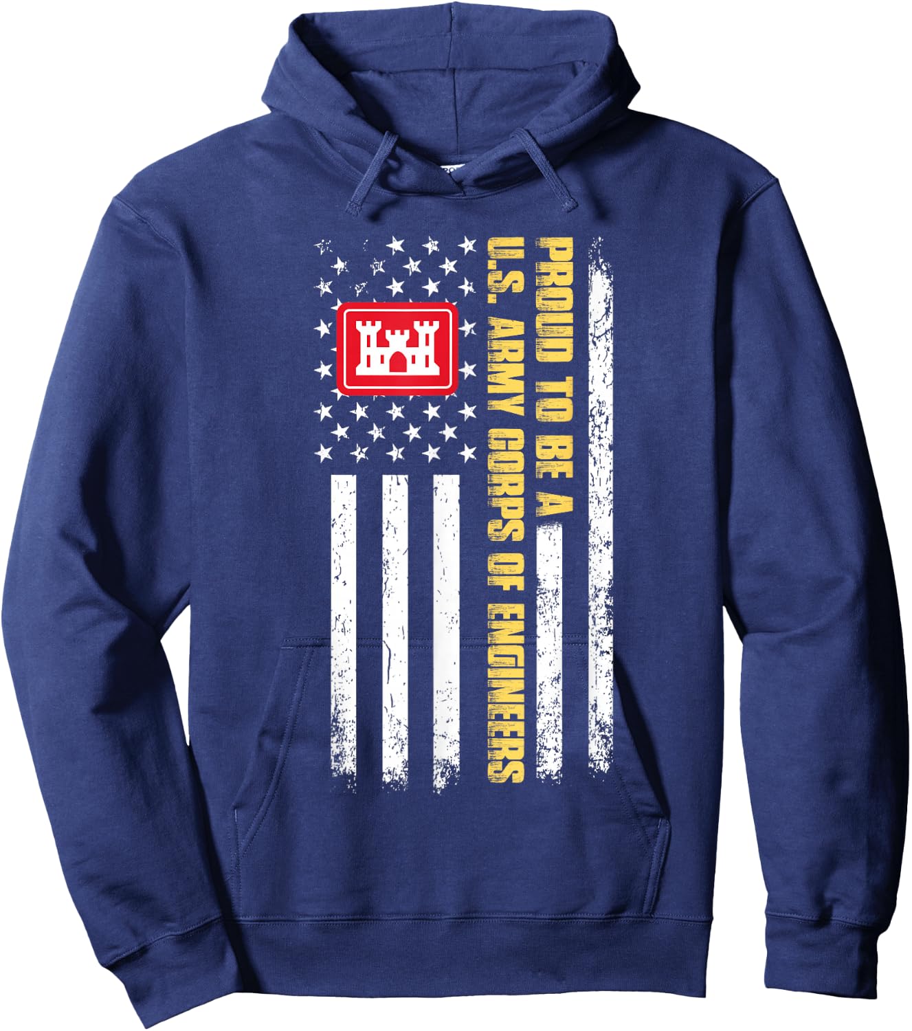 Proud To Be A United States Army Corps of Engineers Hoodie - Hoodie | Navy