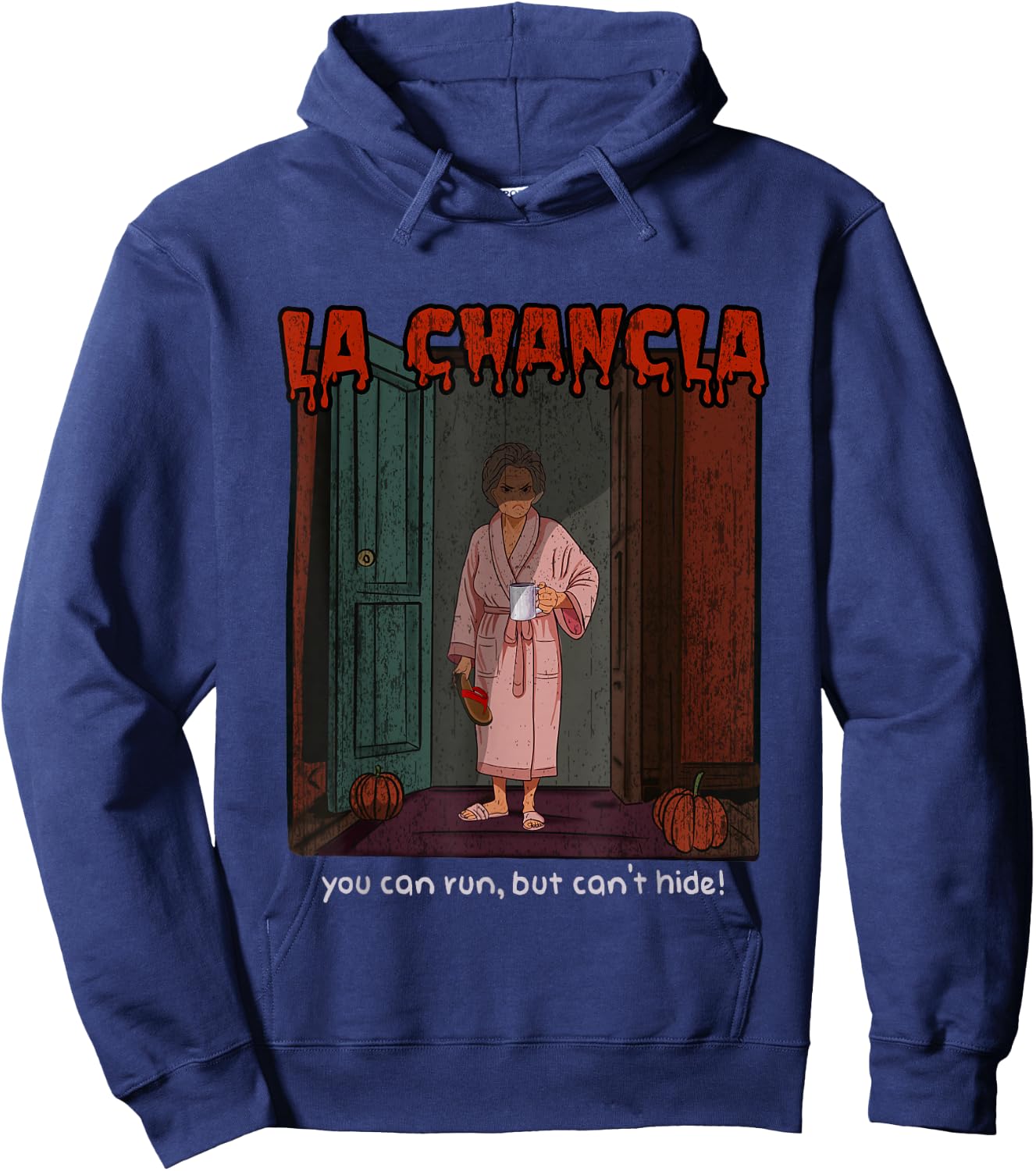 La Chancla Funny Dia de Muertos Halloween Spanish Hoodie - Hoodie | Navy