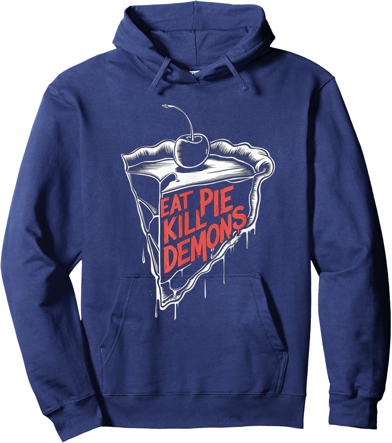 Eat Pie Kill Demons - Supernatural Inspired Hoodie - Hoodie | Navy