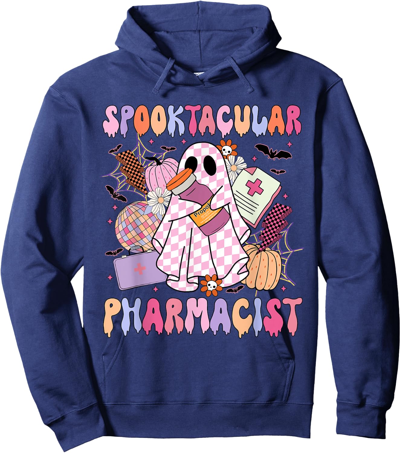 Spooktacular Pharmacist Spooky Halloween Pharmacy Week Hoodie - Hoodie | Navy