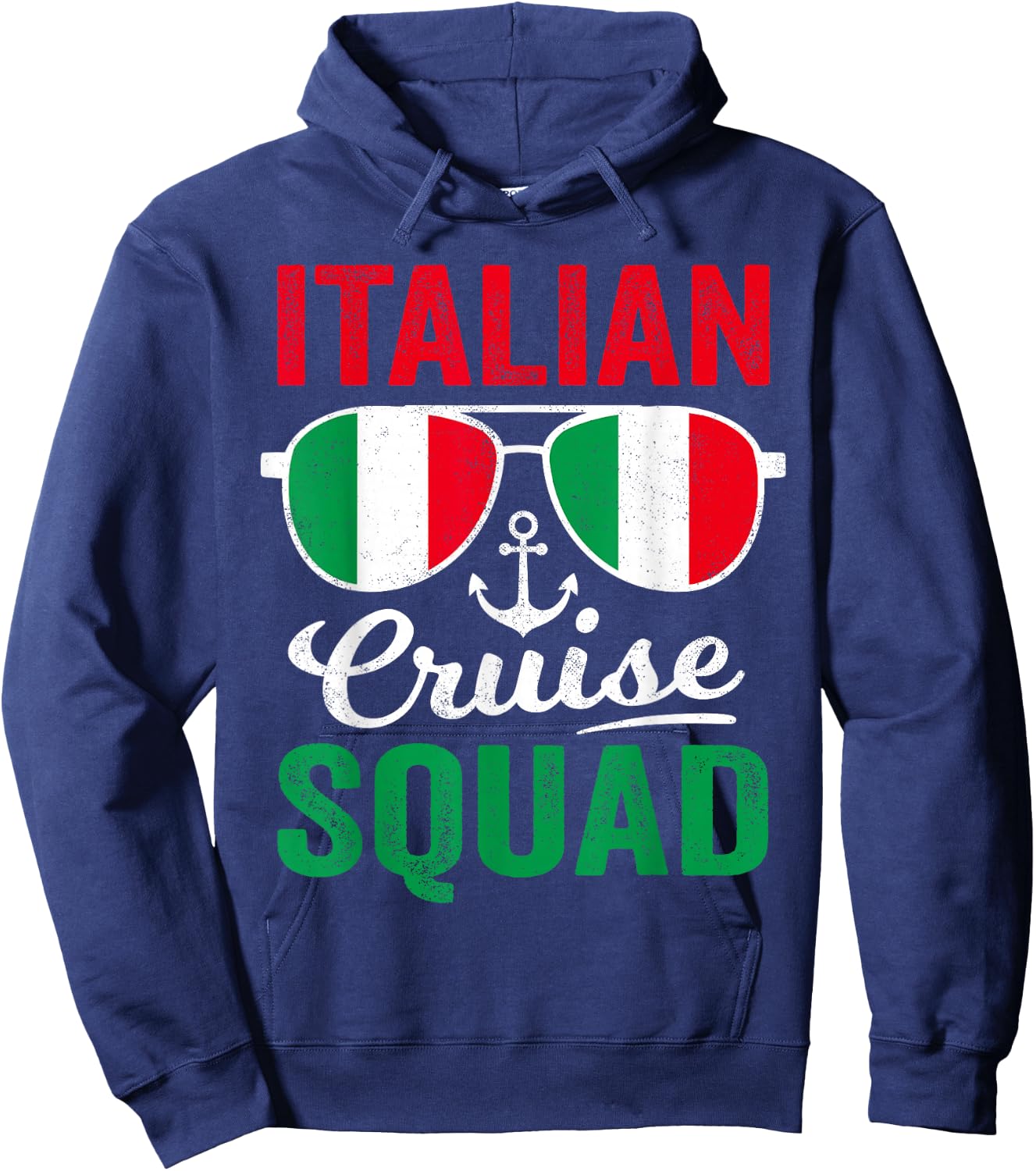 Italian Cruise Squad 2026 Retro Matching Family Italy Cruise Hoodie - Hoodie | Navy