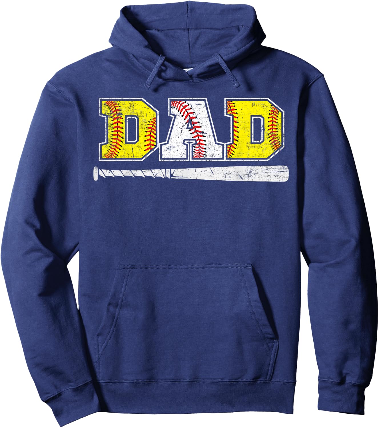 Baseball Dad Softball Father's Day Daddy Sport Lovers Hoodie - Hoodie | Navy