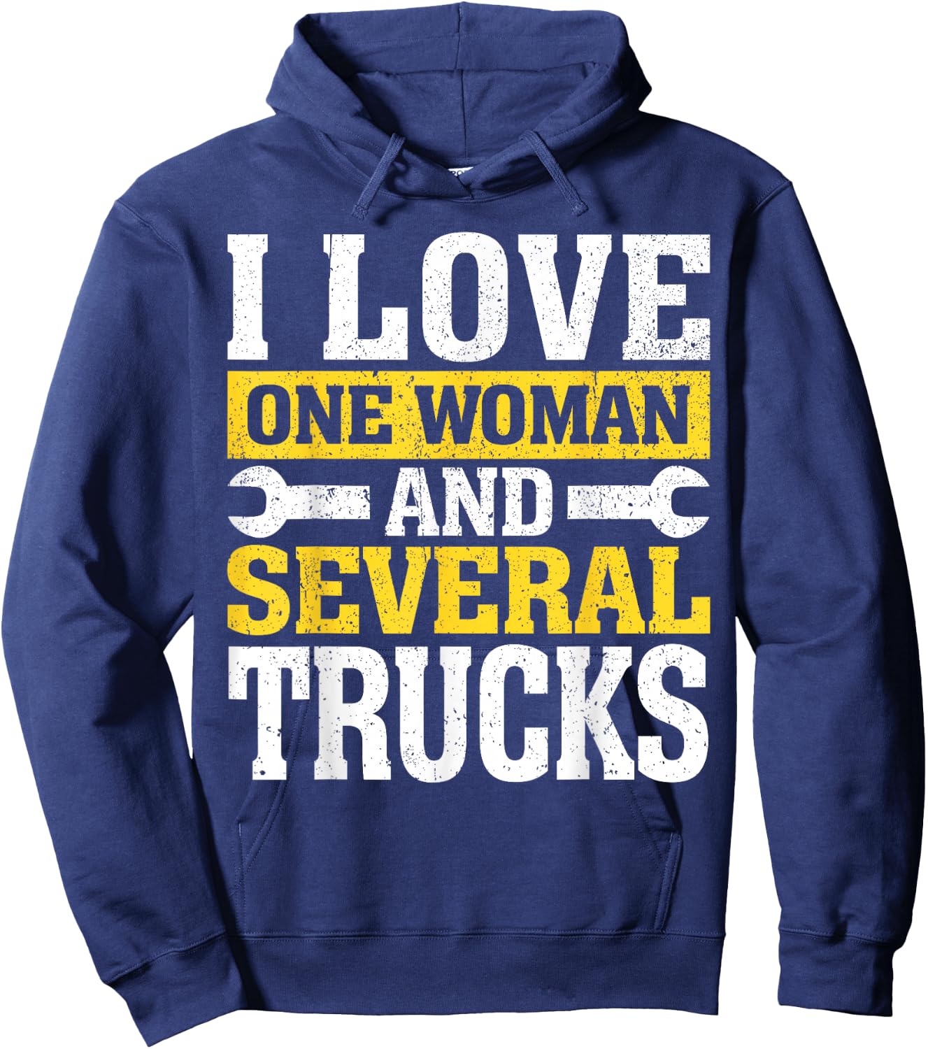 I Love One Woman And Several Trucks Mechanical Engineer Hoodie - Hoodie | Navy