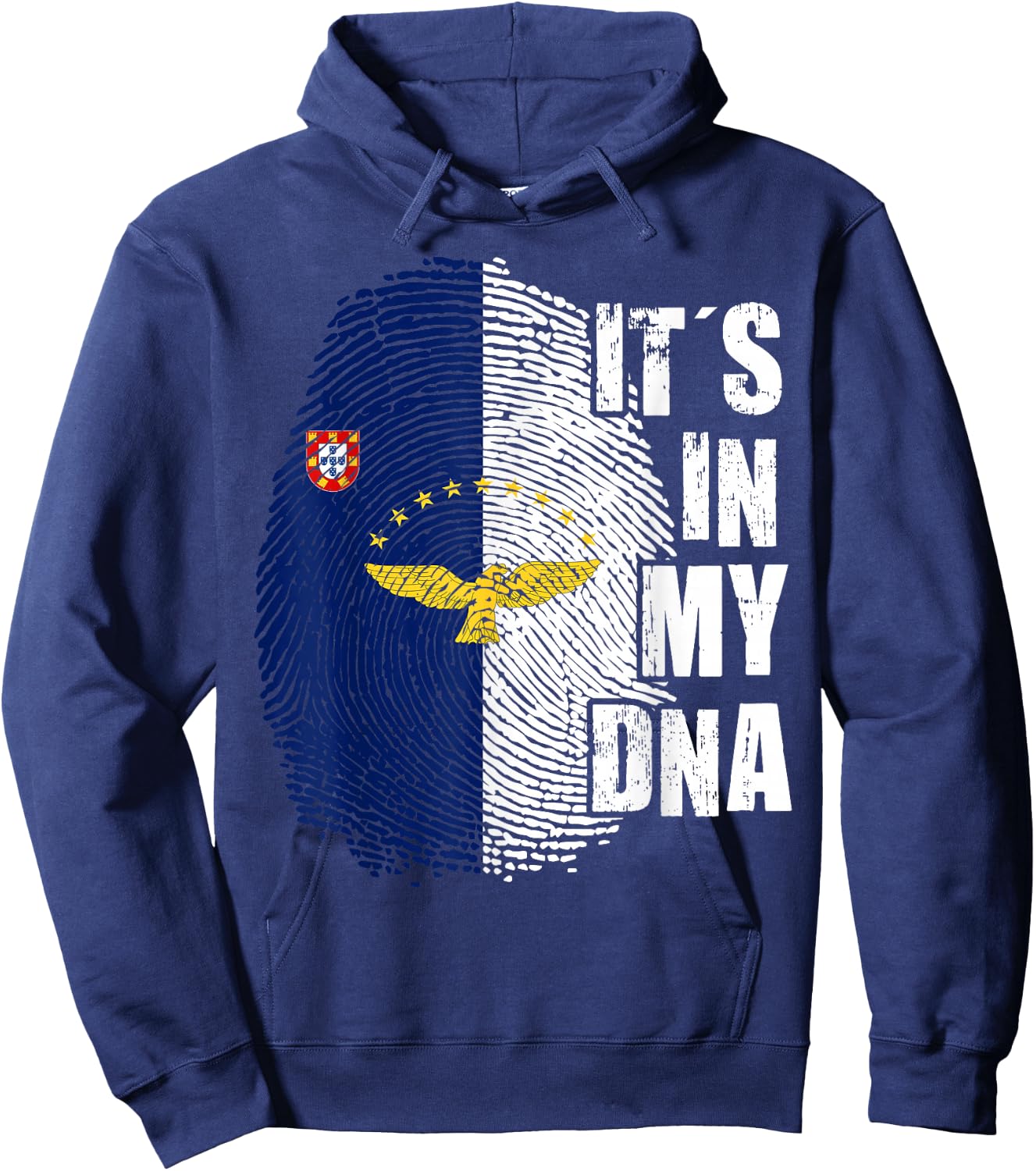 It's my DNA Azores Flag Portugal Patriotic Roots Hoodie - Hoodie | Navy
