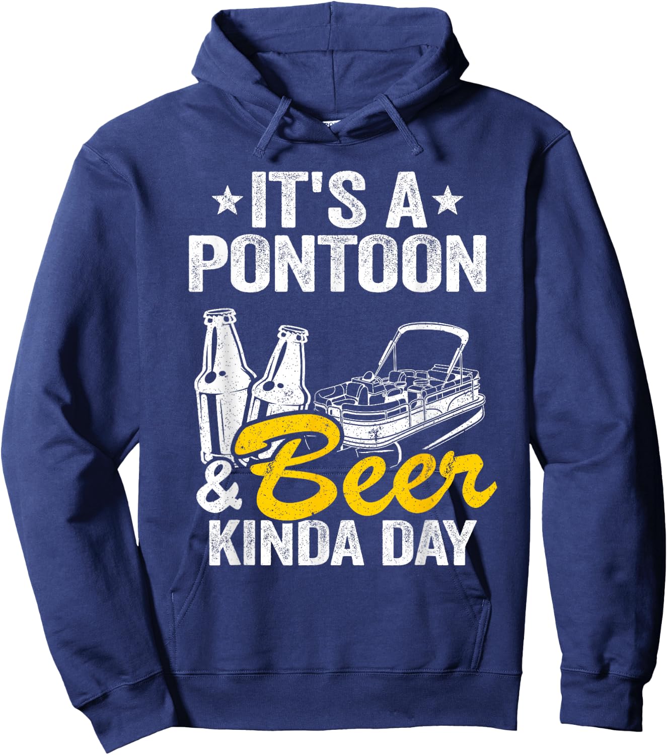 It's A Pontoon & Beer Kinda Day Lake Life Pontoon Captain Hoodie - Hoodie | Navy