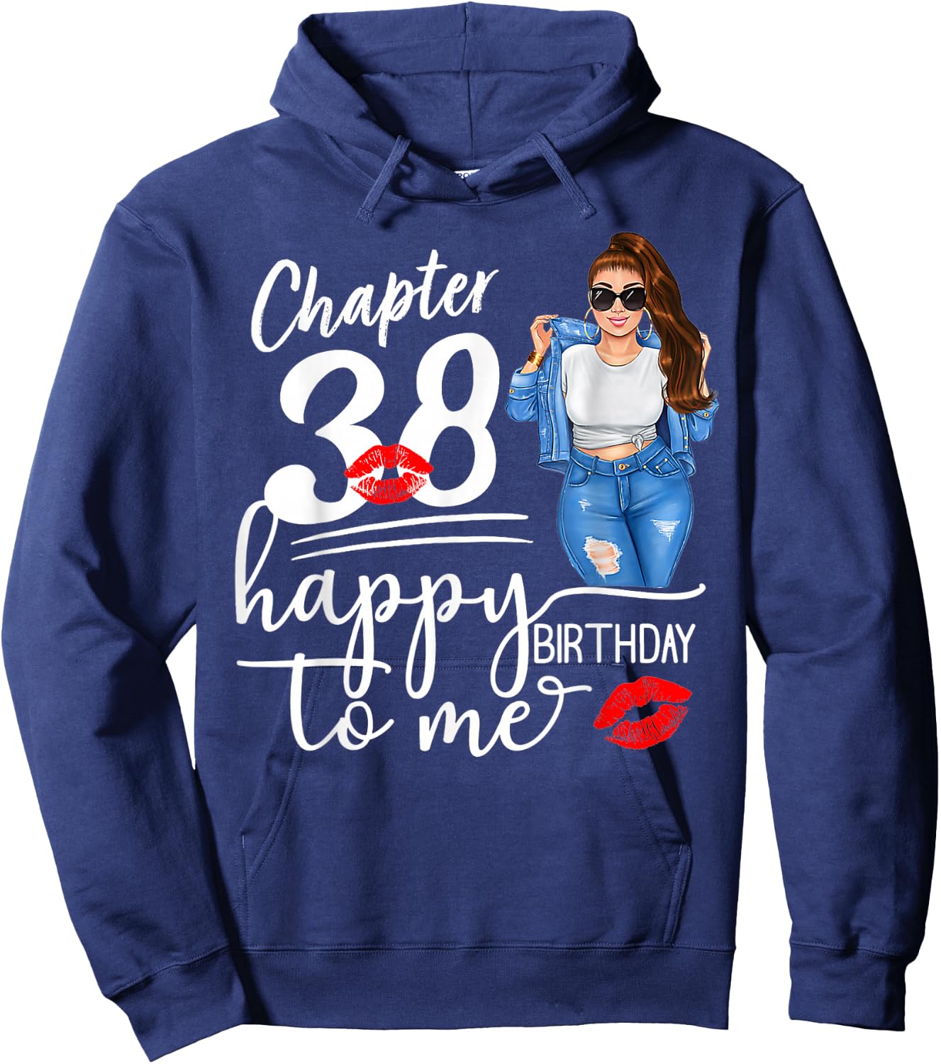Chapter 38 Years Old 38th Happy Birthday to me 38 Hoodie - Hoodie | Navy
