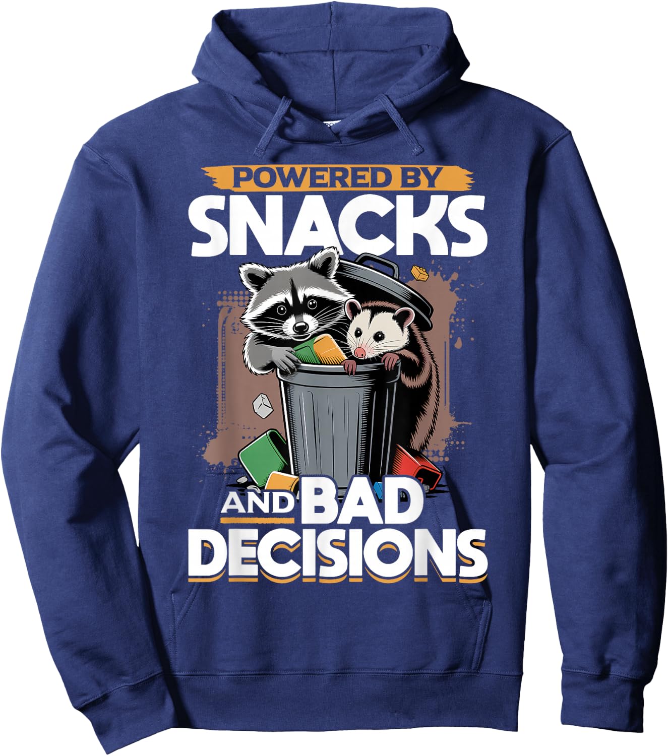 Funny Opossum and Raccoon Hoodie - Hoodie | Navy