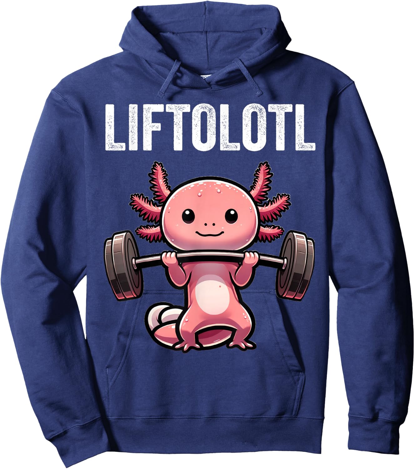 Liftolotl Axolotl Funny Gym Workout Weight Lifter Hoodie - Hoodie | Navy
