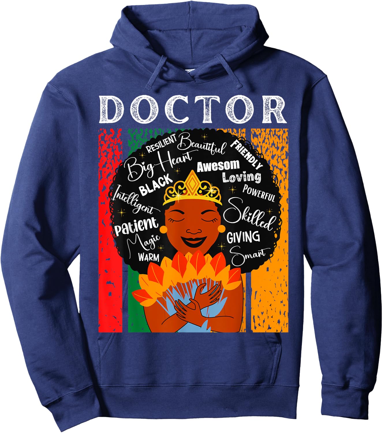 Black Doctor Queen Black History Month Melanin Women Hoodie - Hoodie | Navy