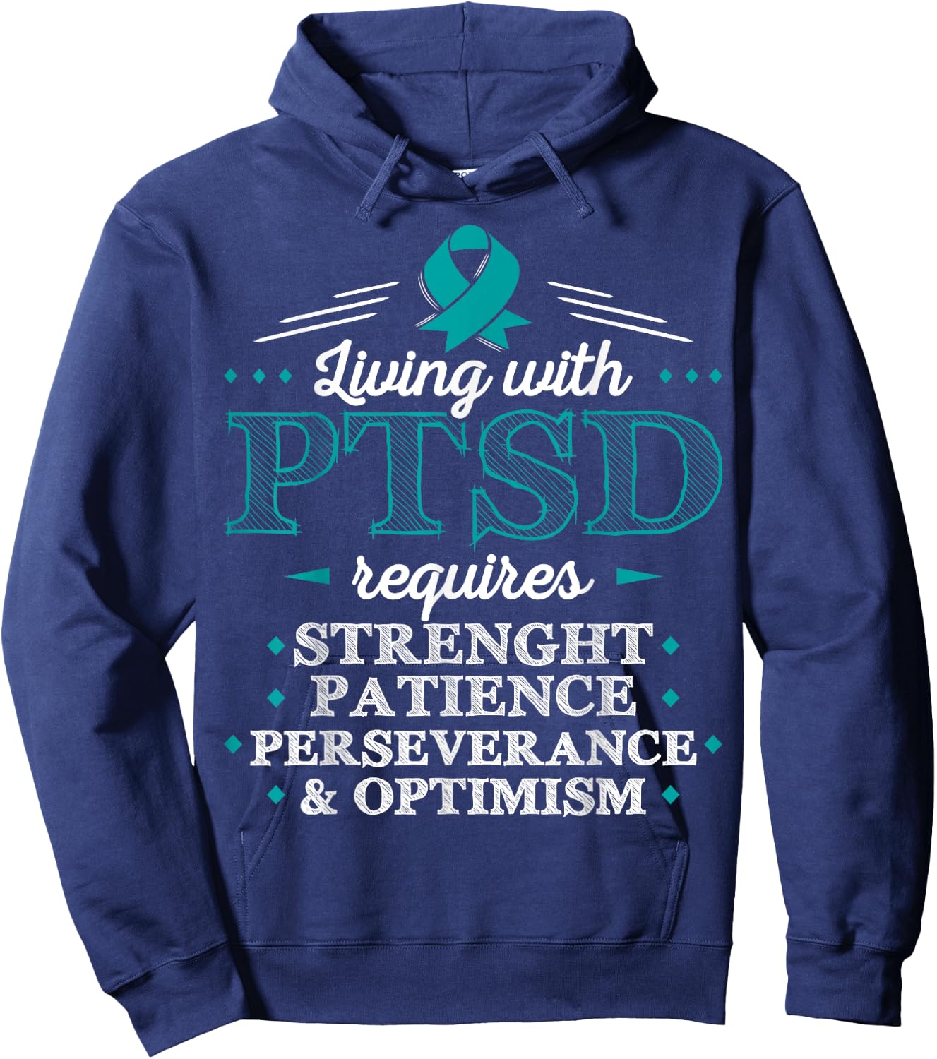 Posttraumatic Stress Disorder T Shirt PTSD Hoodie - Hoodie | Navy