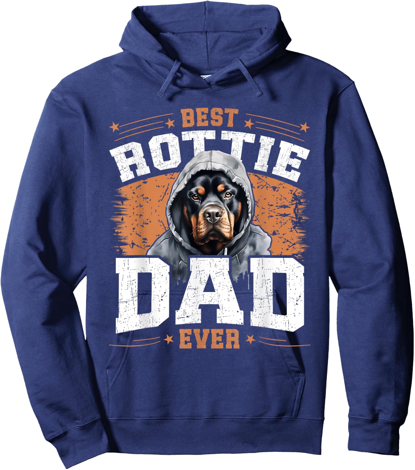 Rottie Dad Funny Rottweiler Dad Dog Hoodie - Hoodie | Navy