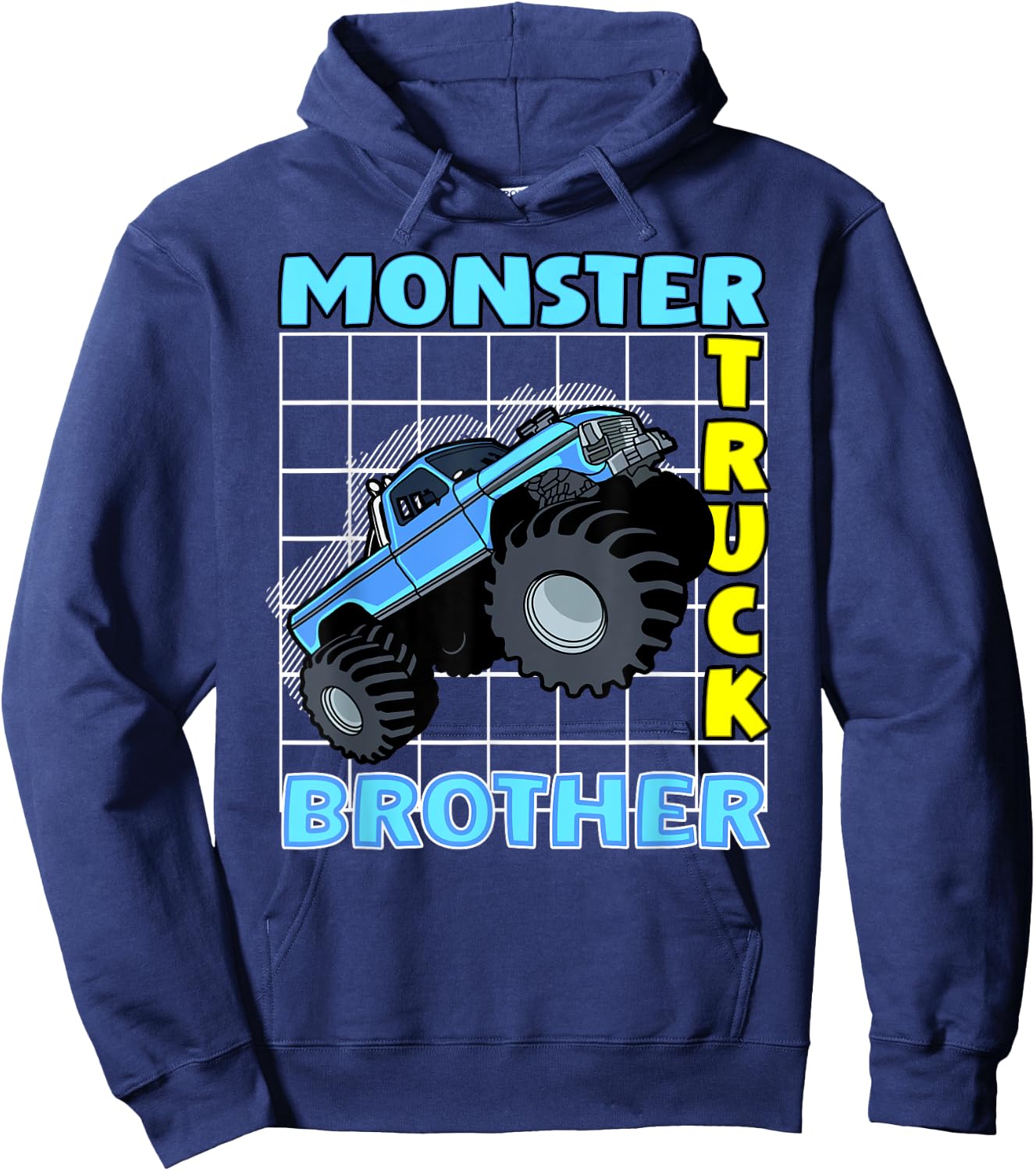 Monster Truck Brother Monster Truck Family Fans Hoodie - Hoodie | Navy