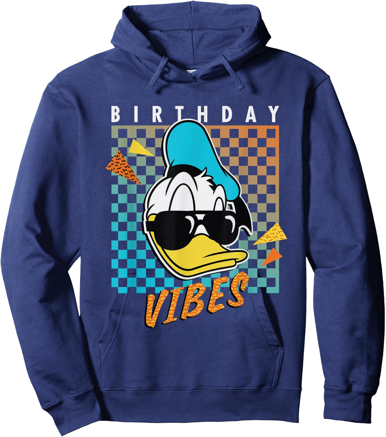 Disney Donald Duck Birthday Vibes 80s Hoodie - Hoodie | Navy