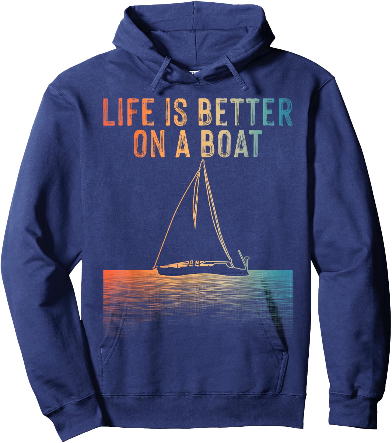 Sailing Design Women Sailor Boating Captain Sailboat Hoodie - Hoodie | Navy