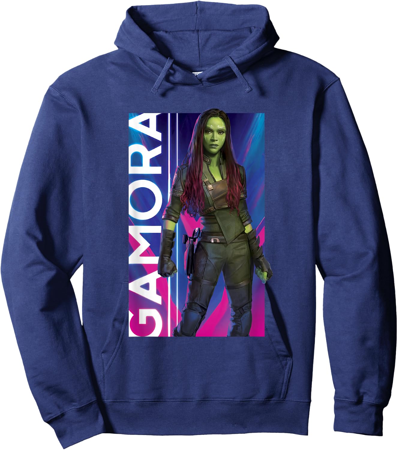Marvel Guardians of The Galaxy Vol. 3 Vintage Gamora Panel Hoodie - Hoodie | Navy