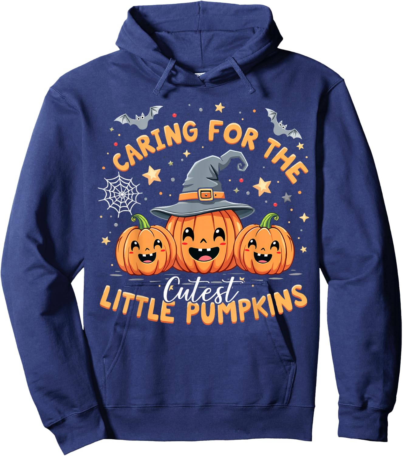 Caring For The Cutest Little Pumpkins Halloween Nurse Hoodie - Hoodie | Navy